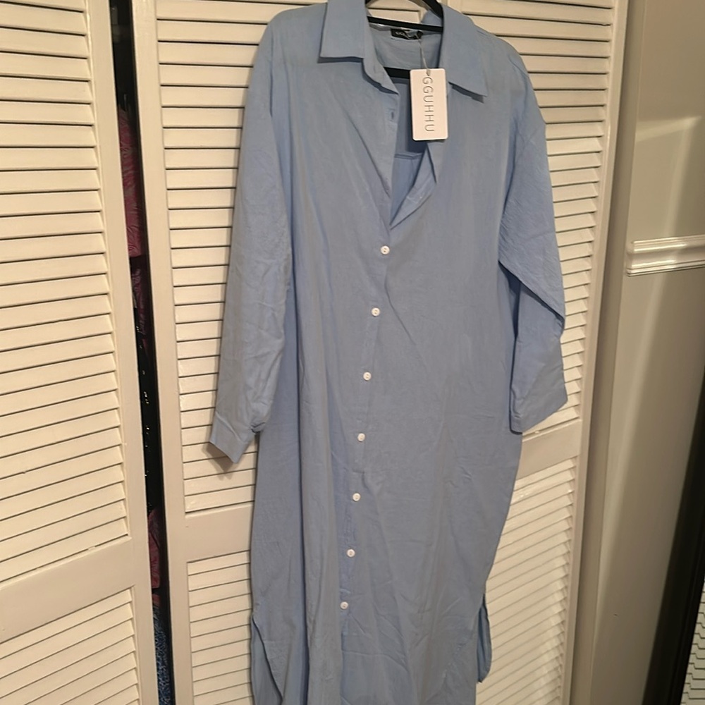 Amazon blue shirt dress